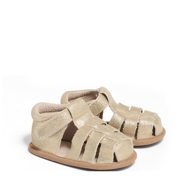 Pretty Brave Rio First Walker Sandal Gold Shimmer CLEARANCE NOT RETURNABLE