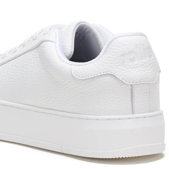 Rollies Womens Court Club All White Leather Trainer