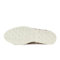 Bottom view of the Rollie Derby Sidecut Applique Bone Womens Leather Shoe, showing a textured sole with a repeating geometric pattern and the brand name in the center., 54662, 9339554216393, 9339554216409, 9339554216416, 9339554216454, 9339554216461, 54663
