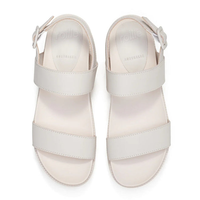 Rollie Womens Zeze Wedge Strap All Oat Leather Sandal