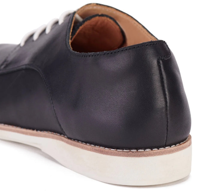 Rollie Womens Derby Black Leather Brogue Shoe