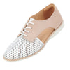 Rollie Womens Sidecut Punch White/Chalk Pink Leather Shoe