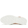 White sole of the Rollie Womens Sidecut Punch White/Chalk Pink Leather Shoe featuring a geometric tread pattern and text branding., 9781760765675, 9781760765682, 9781760765699, 9781760765705, 9781760765712