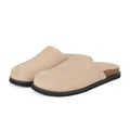 Beige mules with cork insole on a white background.,
9781760789114,
9781760789121,
9781760789138,
9781760789145,
97817760789152,