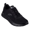All Black Skechers Womens Track - New Staple  Lace Up Sneaker