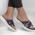 Skechers Go Walk Flex Sandal Blossoms Black Multi Slide