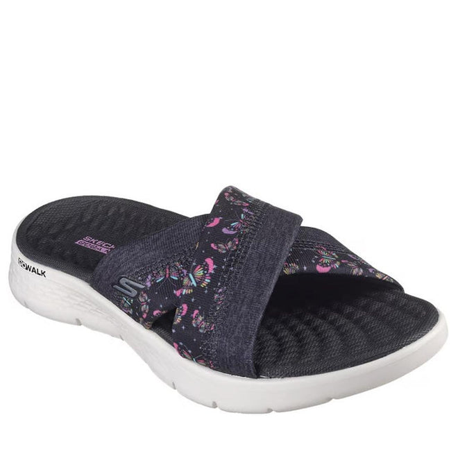 Skechers Go Walk Flex Sandal Butterfly Bliss Black Multi Slide