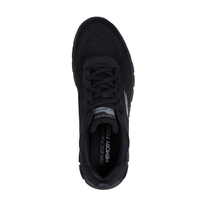 Skechers Mens Track Broader Lace Up Trainer Black