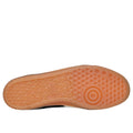 The image shows the bottom view of the Skechers Mens Hot Shot Azir Black Neutral Lace Up Sneaker, featuring a light brown translucent rubber sole with a textured pattern of small triangles and circles for grip.
