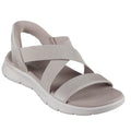 Skechers Womens WIDE WIDTH Slip Ins Sandals Go Walk Flex Glimmer Up Taupe