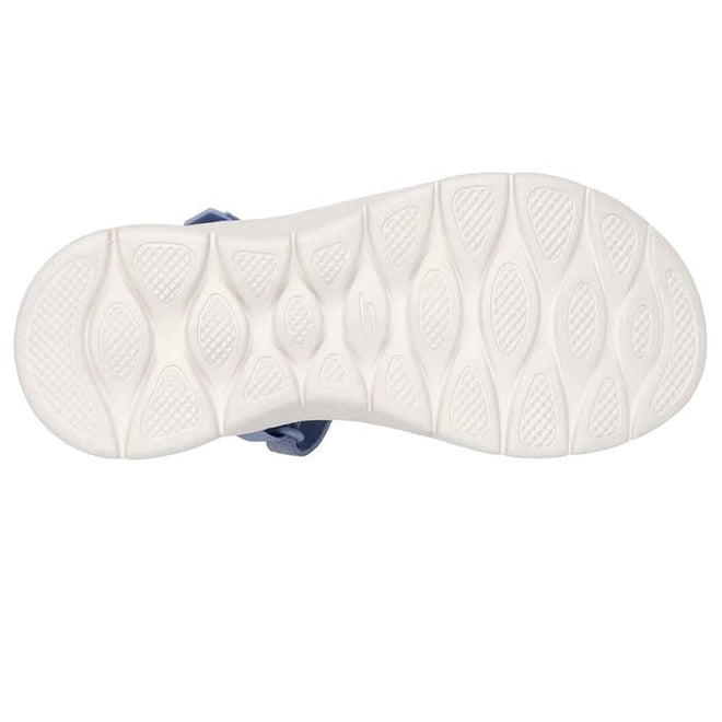 White sole of a shoe on a white background Skechers Illuminate Slip In sandal in Periwinkle.,
198739039092,
198739039108,
198739039115,