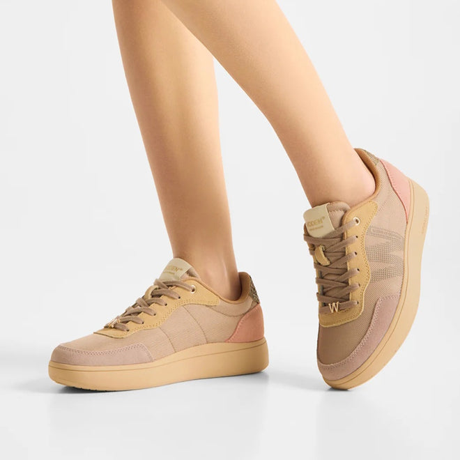 Woden Line Sneak Blush Multi Lace Up Sneaker