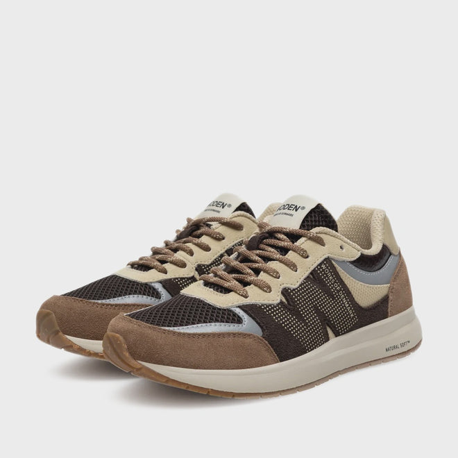 Woden Rigmor Open Mesh Womens Sneaker Chocolate Multi