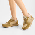 Woden Ronja Khaki Multi Womens Lace Up Sneaker