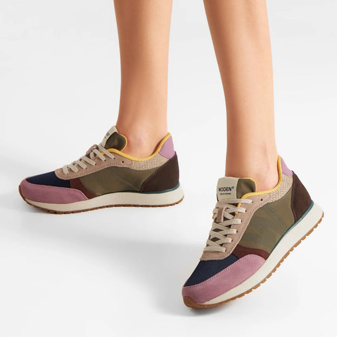 Woden Ronja Icon Dark Algae Multi Lace Up Sneaker