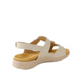 Ziera Brisa XW Wide Womens Almond Beige Leather Sandal