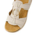 Ziera Brisa XW Wide Womens Almond Beige Leather Sandal