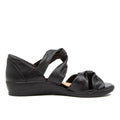 Ziera Doxie W Wide Womens Black Leather Sandal