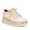 Alfie & Evie Hosting Womens Leather Shoe Platform Cream/Gold