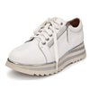 Alfie & Evie Hosting Womens Leather Shoe Platform White/Silver