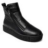 Alfie & Evie Womens Dynasty Black Leather Ankle Boot