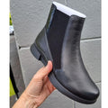 Alfie & Evie Junior Black Lo Leather Ankle Boot Womens