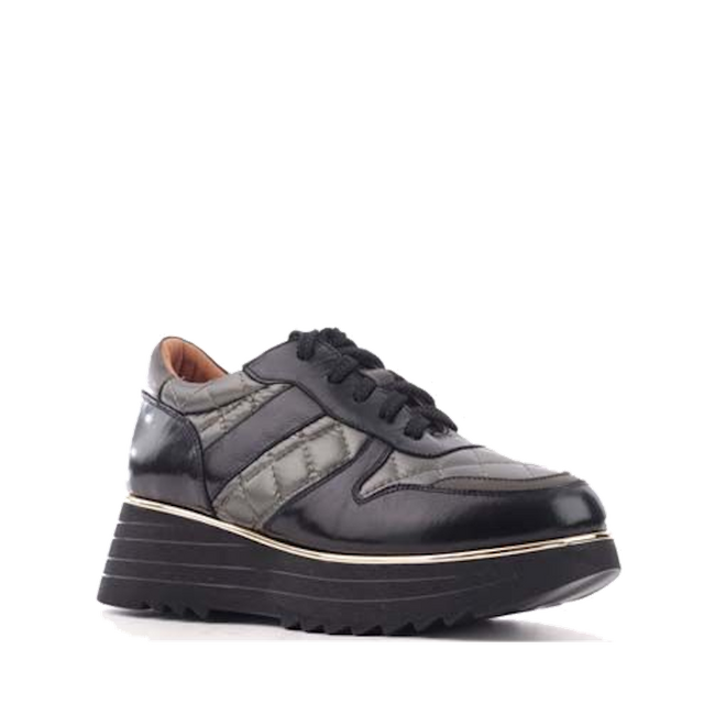 Alfie & Evie Helena  Black Khaki Womens Shoe Platform