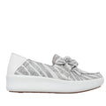 Alfie & Evie Mafia Loafer Slip On Zebra White Leather