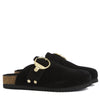 Barbour Kyra Womens Closed Toe Clog Sandal Black Suede