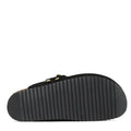 The image shows the black ribbed sole, thick platform, and gold rivets of the Barbour Kyra Womens Closed Toe Clog Sandal in Black Suede—stylish slip-on shoes for women.,5063669169339,
5063669169346,
5063669169353,
5063669169360,
5063669169377,, 5063669169339, 5063669169346, 5063669169353, 5063669169360, 5063669169377, 51856