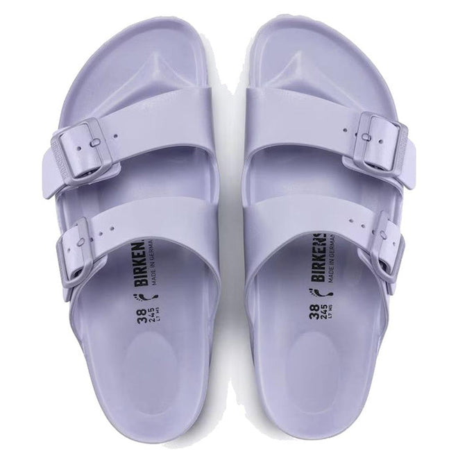 Pair of light purple Birkenstock sandals on a white background, top down view,
4043734967047,
4043734967085,
4043734967122,
4043734967160,