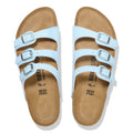 Birkenstock Florida Finished Sky Blue Birkibuc Regular Width