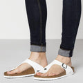 Birkenstock Gizeh Womens Birko Flor White Regular Width