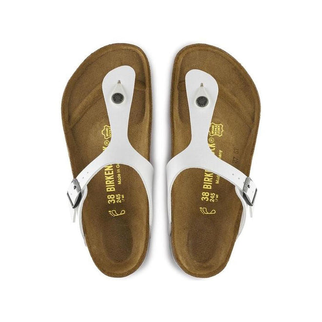 Birkenstock Gizeh Womens Birko Flor White Regular Width