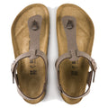 A pair of BIRKENSTOCK Kairo Womens Birkibuc Mocha Brown Regular Width sandals with toe loops and buckles, shown side by side on a white background. The cork-latex footbed offers comfort, with tan insoles displaying imprints and size details., 4052001079413, 4052001079420, 4052001079437, 4052001079444, 4052001079451, 50471, 50472
