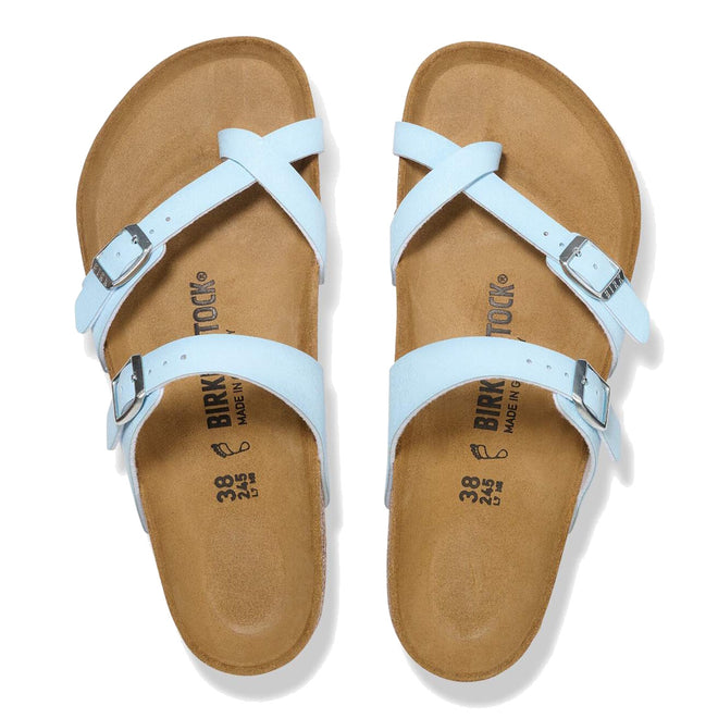 Birkenstock Mayari Birko Flor Birkibuc Finished Sky Blue Regular Width