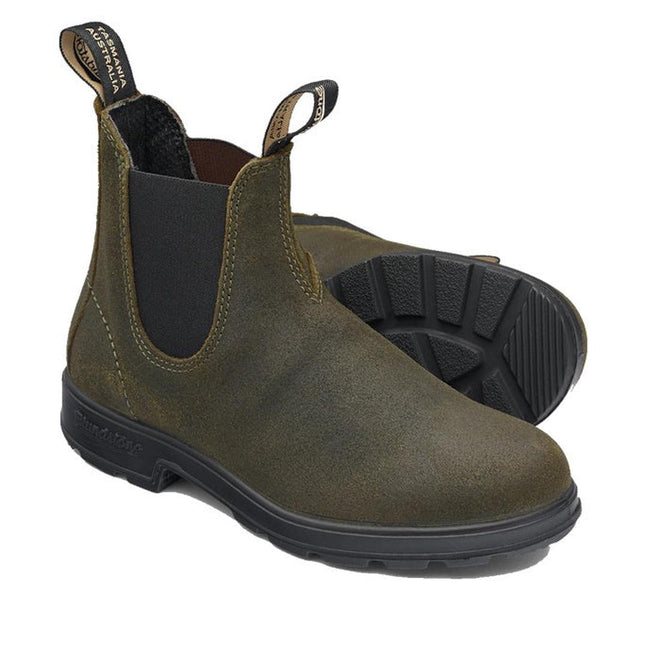 Blundstone 1615 Chelsea Suede Boot Dark Olive Green