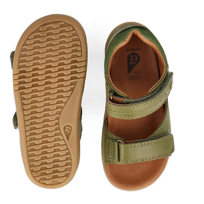 Bobux Kid+ Plus Driftwood Sea Kelp Green Open Toe Sandal 833518