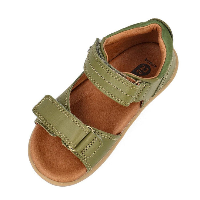 Bobux IW Iwalk Driftwood Sandal Sea Kelp Green Open Toe 633618