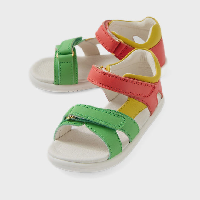 Bobux IWalk Dune Toddlers Sandal Grenadine Red Open Toe