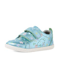 Bobux Iwalk Toddlers Grass Court Jelly Mint Metallic Leather Trainer Blue