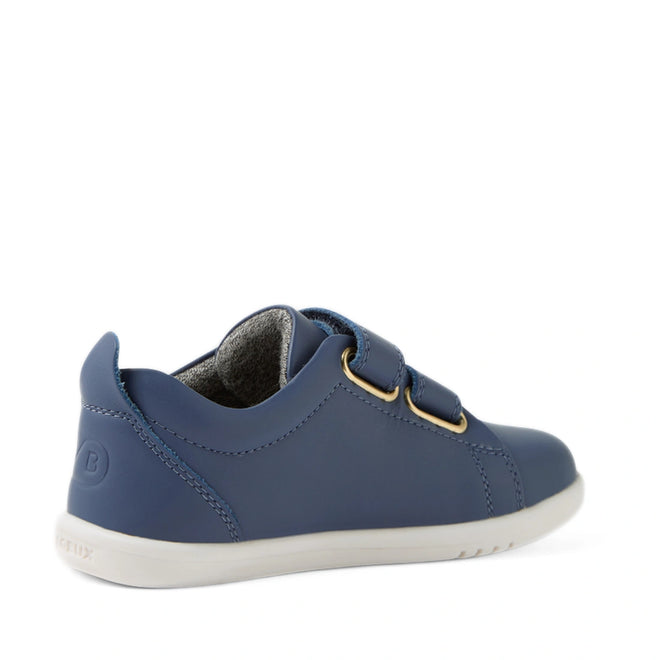 Bobux Iwalk Toddlers Grass Court Vintage Indigo Blue Leather Trainer