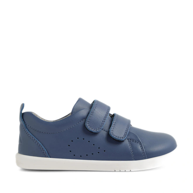 Bobux Iwalk Toddlers Grass Court Vintage Indigo Blue Leather Trainer