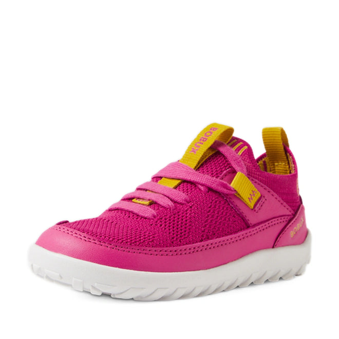 Bobux Iwalk Toddlers Meta Sneakers Rose Violet Bright Pink Barefoot