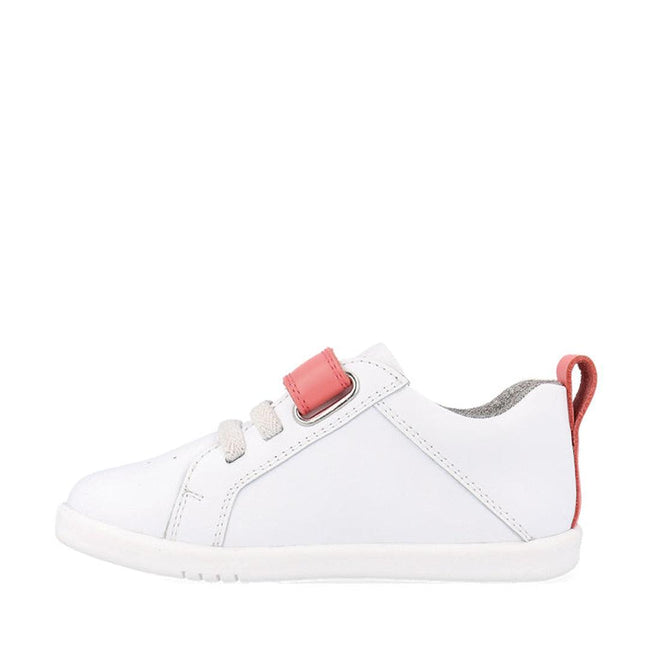 Bobux Kids IWalk IW Pace Sneaker White Coral  650402