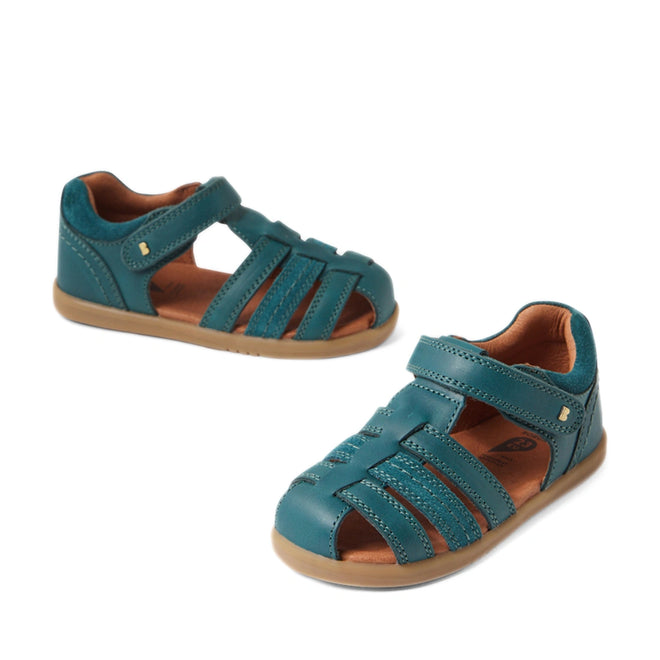 Bobux IWalk Roam Sandal Mediterranean Green Closed Toe Toddlers