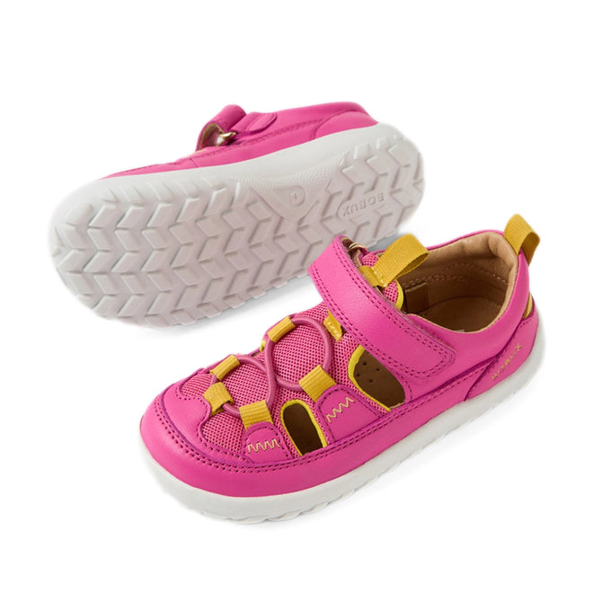 Bobux IW Iwalk Rocky Rose Violet Bright Pink Closed Toe Sandal Barefoot