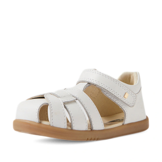 Bobux IWalk Skip Twist Sandal White Closed Toe Toddlers