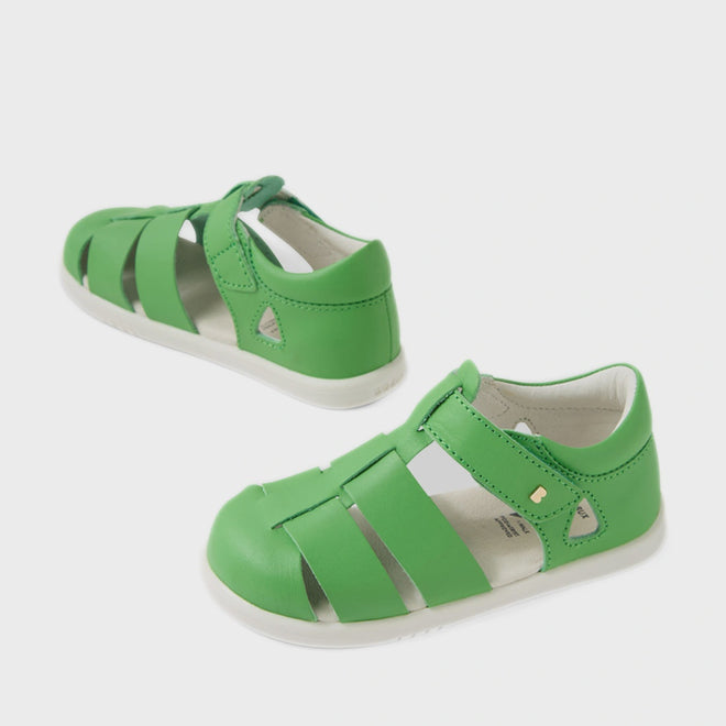 Bobux IWalk Tidal Sandal Retro Green Closed Toe Toddlers
