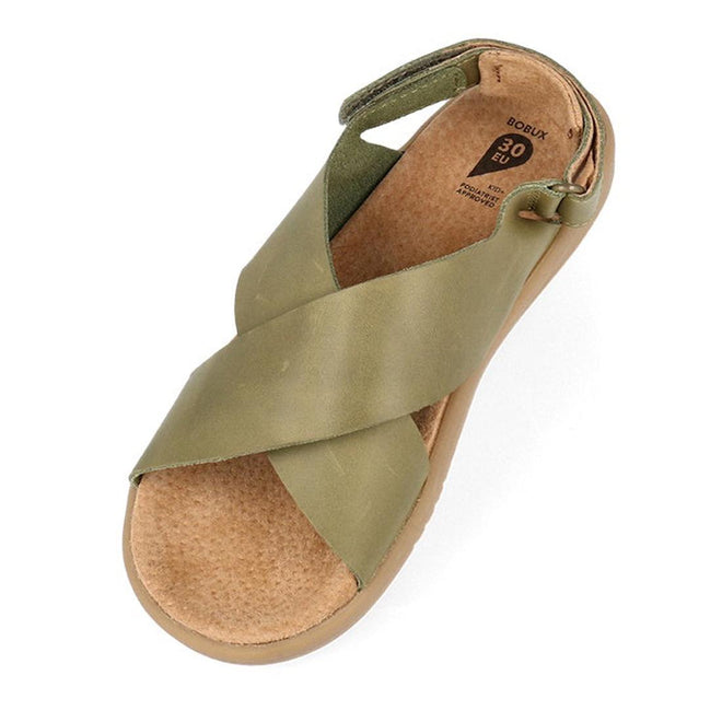 Bobux Kid+ Plus Glide Sea Kelp Green Open Toe Sandal 851103